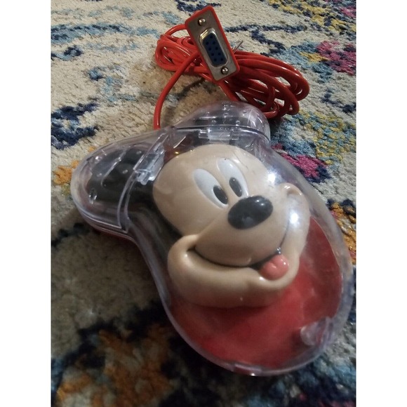 Vintage 1990's Disney RED Mickey Mouse Computer / PC Mouse No. 0175 !!! - Picture 3 of 4